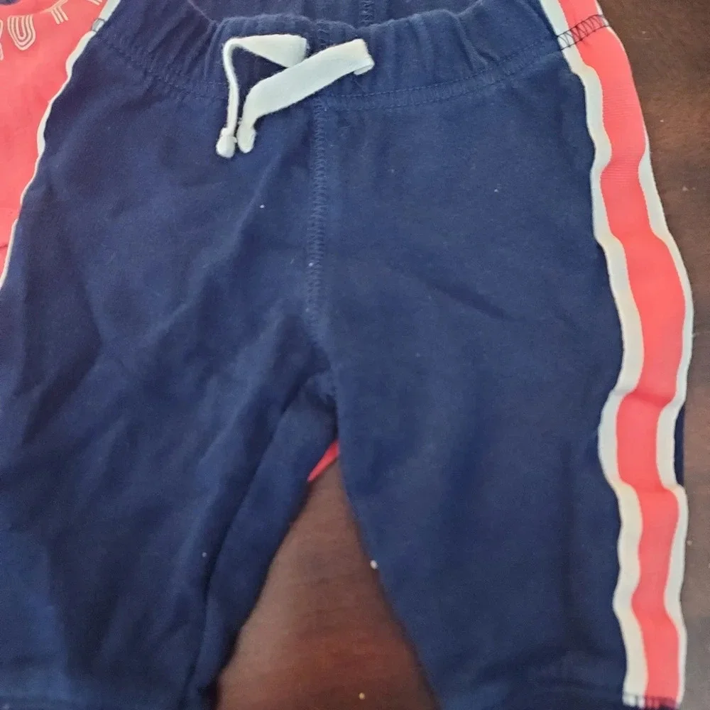Carter's 2-Piece Little Brother Bodysuit Pant in Size 3 Month